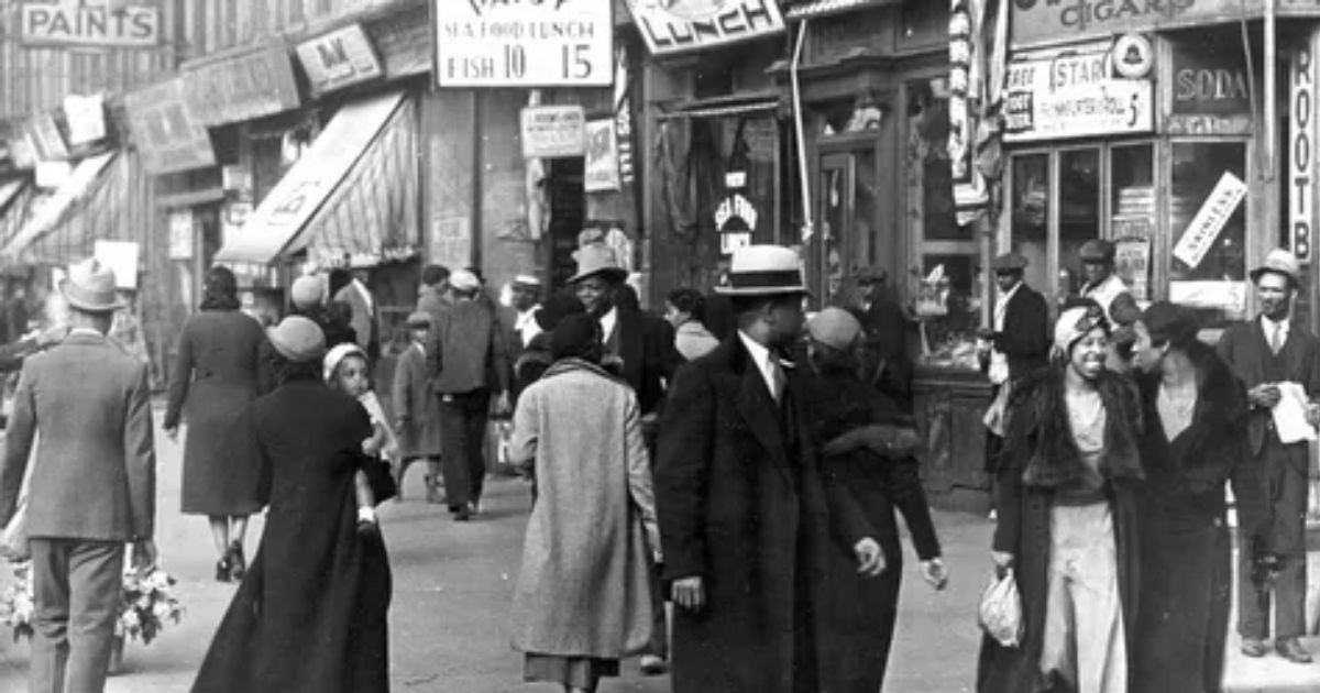 Langston Hughes and Zora Neale Hurston at a 1920s Harlem gathering, representing the hidden truths of the Harlem Renaissance era