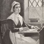 Portrait of Anne Bradstreet, 17th century Puritan poet and first published American female writer, author of religious and love poetry