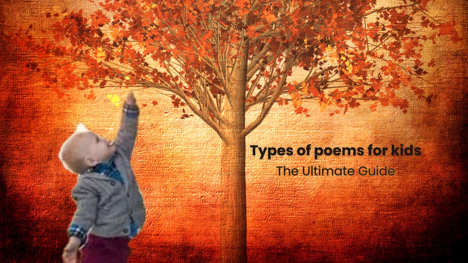 Types of poems for kids ultimate guide with colourful illustration showing haiku, limerick, acrostic, and shape poems. Educational poetry guide for young writers.