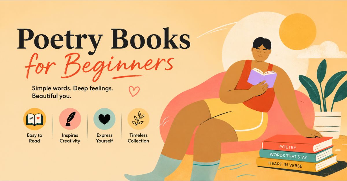 Best poetry books for beginners displayed as a stack of classic and modern poetry collections