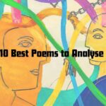 two abstract figures with colorful swirls representing poems to analyse concepts