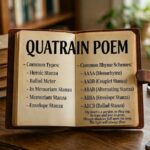 Illustrated guide to the quatrain poem with rhyme scheme examples