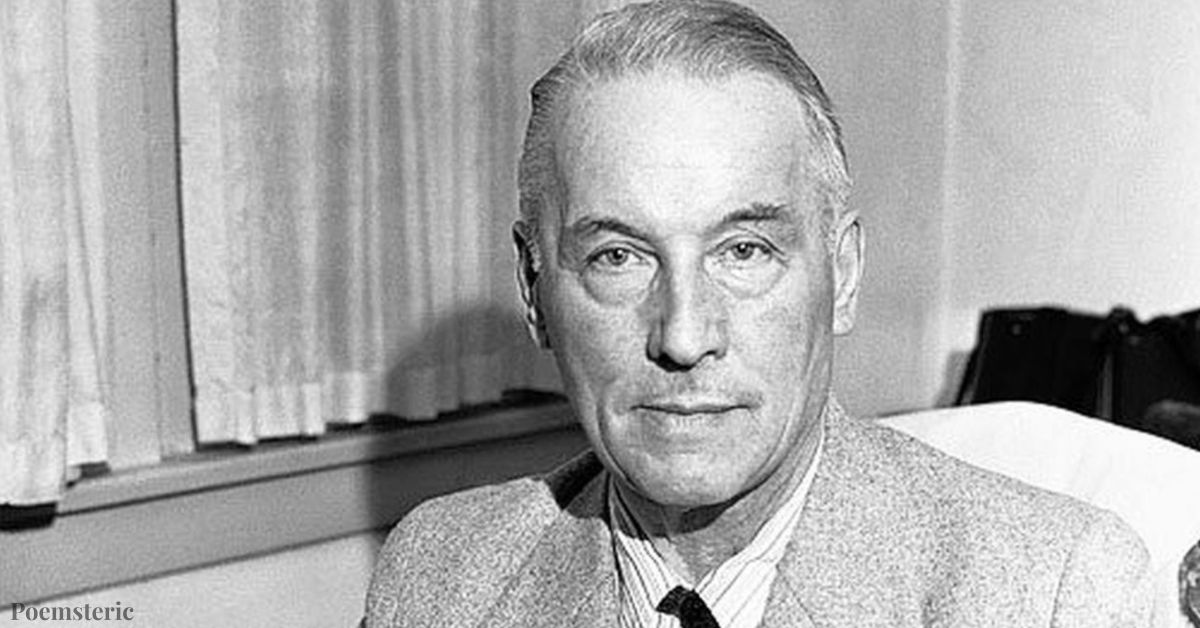 Black and white portrait of Robert William Service, famous Canadian poet and author of The Cremation of Sam McGee