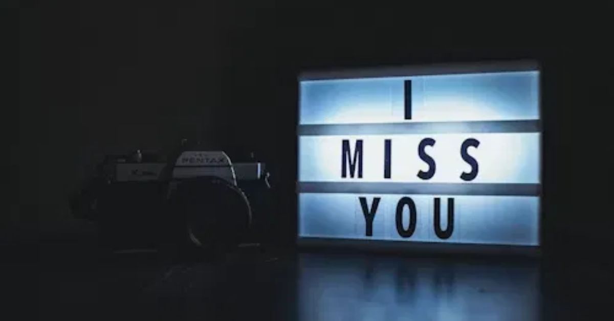 I miss you lightbox sign , poems about missing someone