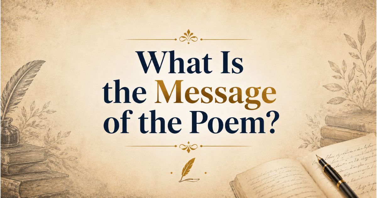 What is the message of the poem featured -image.