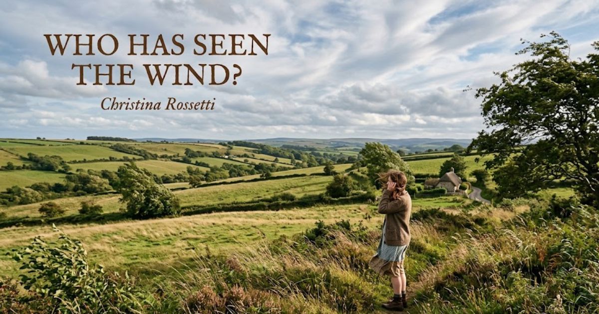 Who has seen the wind poem – windswept countryside, Christina Rossetti