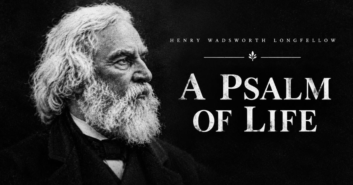 Portrait of Henry Wadsworth Longfellow, author of the poem "A Psalm of Life".