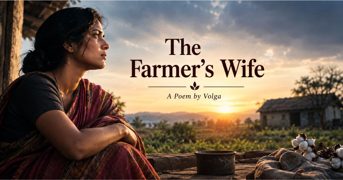 The Farmer’s Wife poem by Volga – rural woman facing hardship, poverty, and resilience