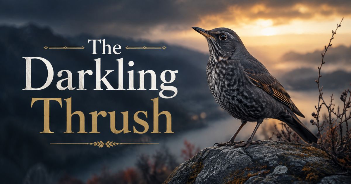 what kind of poem is the darkling thrush by Thomas Hardy with a thrush against a dark winter sky