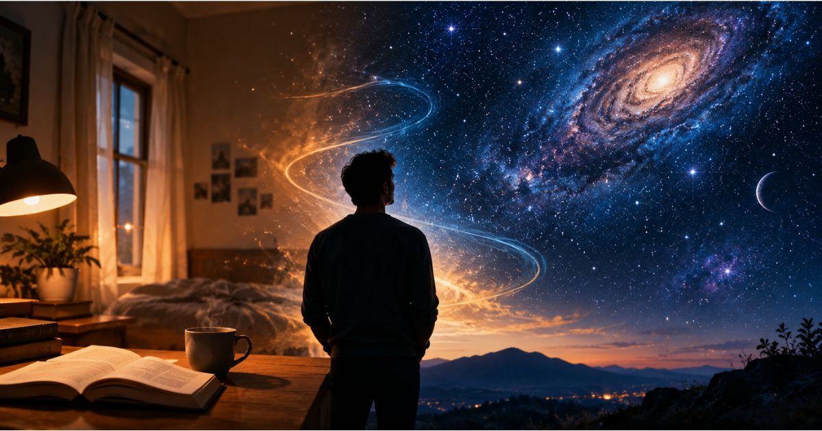 Who wrote the poem Philosophy — silhouette gazing at galaxy, Nissim Ezekiel poem art.